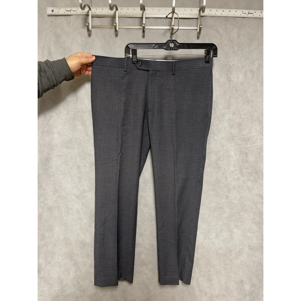 Ralph Lauren Pants Men 34X30 Gray Micro‎ Check Dress Performance Flannel Hybrid